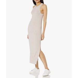 "The Drop" Women's Gabriela Side Slit Maxi Sweater Dress "Cloud Gray" Small -NWT